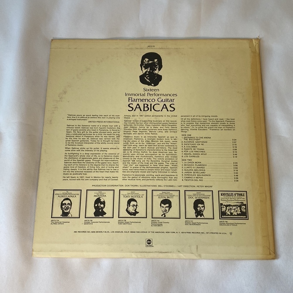 SABICAS (FLAMENCO GUITAR) VINYL RECORD ✨✨✨ - Picture 2 of 6
